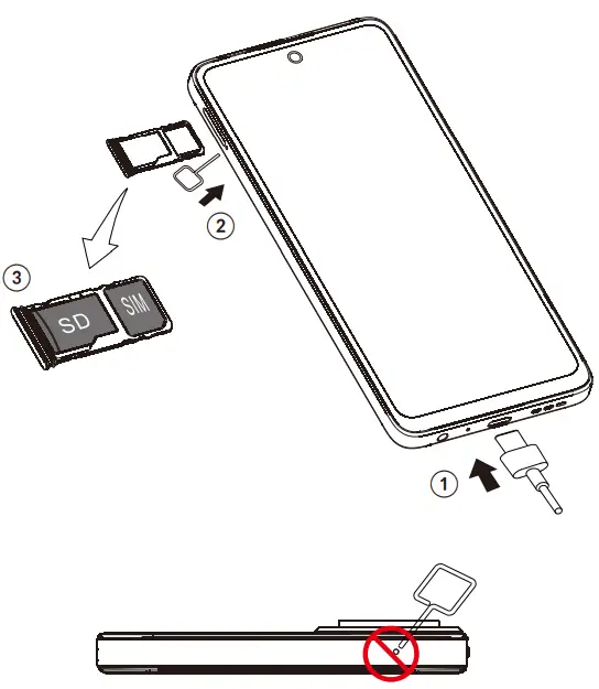 TCL XE Nxtpaper 5G Mobile - SIM tray