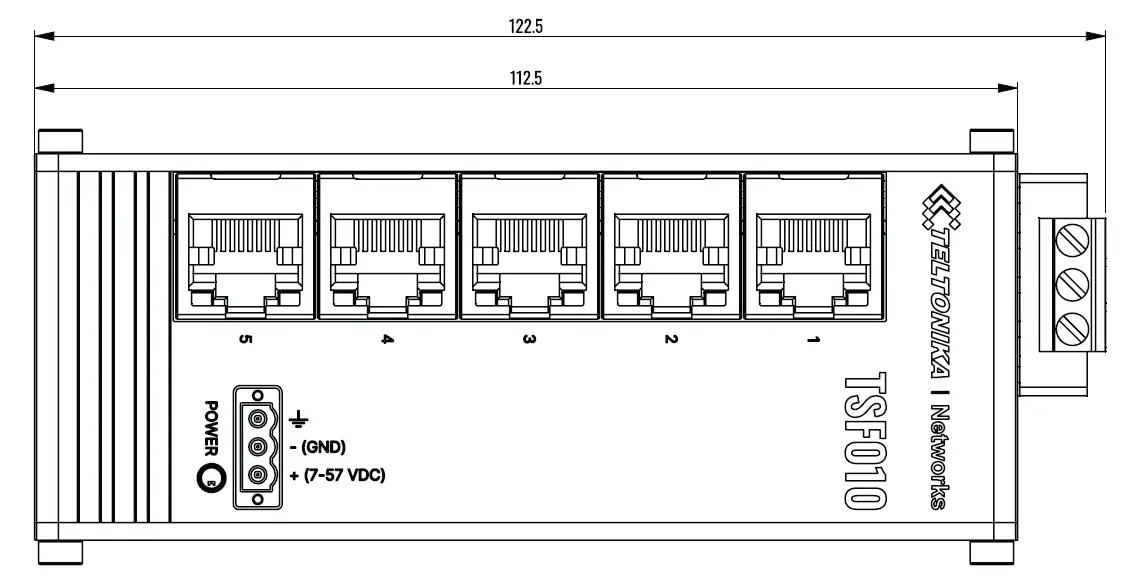 TELTONIKA TSF010 Flat Ethernet Switch 6