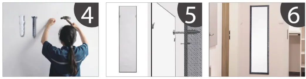 THE HOME DEPOT SXB227716 Rectangle Framed Black Freestanding Floor Full-Length Mirror - Fig2