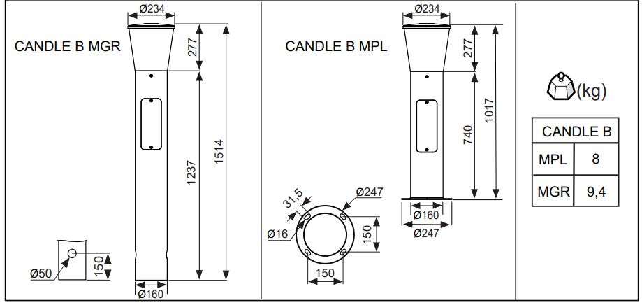 THORN-CN-B-8L35-830-Candle-Bollard-FIG- (2)