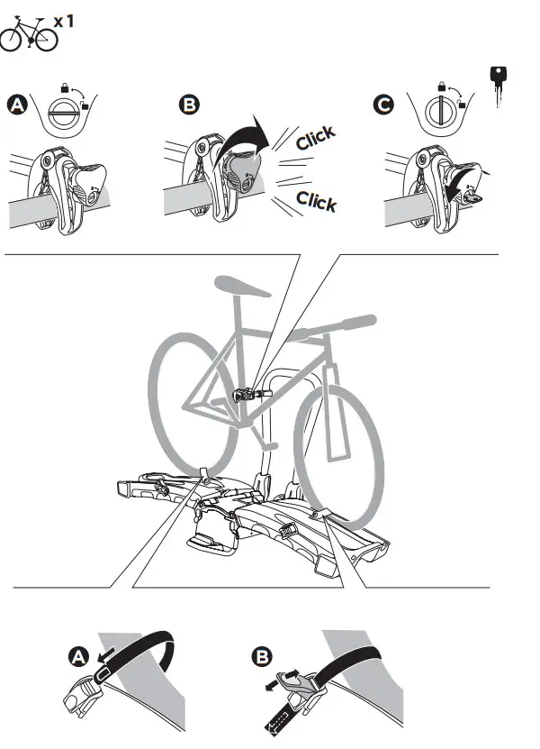 THULE 903202 EasyFold XT 2-Bike Platform Hitch Rack - Parts Included 6