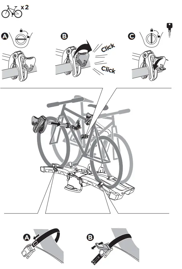THULE 903202 EasyFold XT 2-Bike Platform Hitch Rack - Parts Included 7