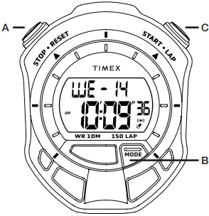TIMEX WR 10M Stopwatch A0