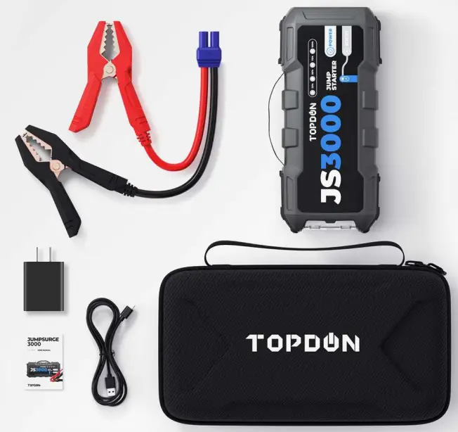 TOPDON-JS3000-Battery-Booster-Jump-Starter-Pack-FIG 2