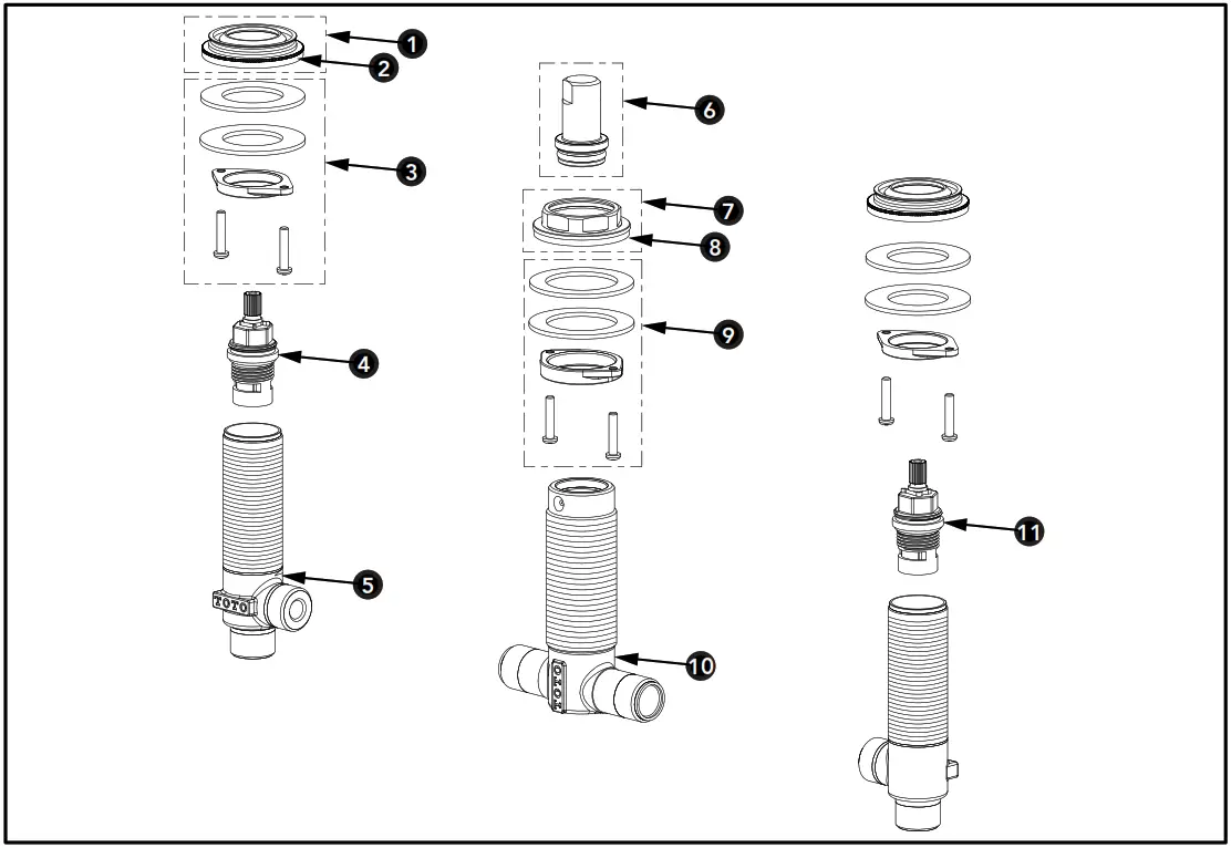 TOTO TBN02201U Roman Tub Filler Valve - Description