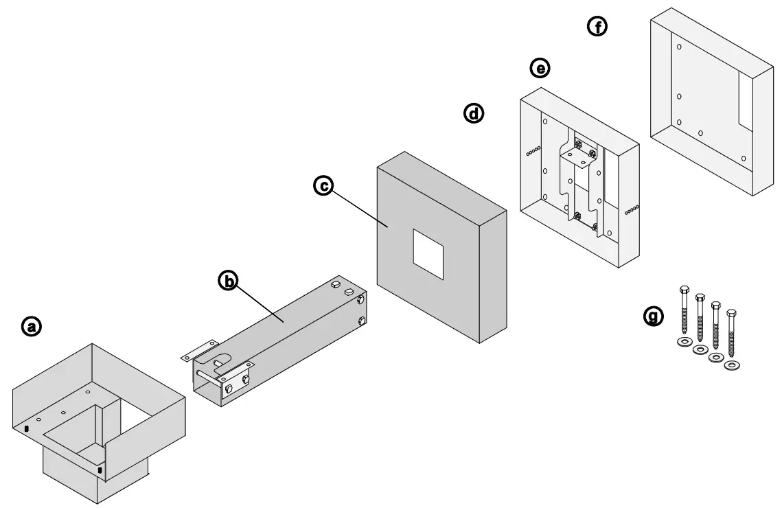 TRAVIS INDUSTRIES 94800820 Tempest Wall Mount - Packing List