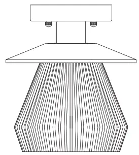 TRUE FINE TD90028FL Bohemian Woven Rope Semi Flush Mount Ceiling Light