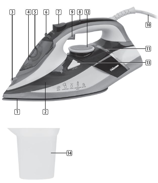 TRiSTAR-ST-8385PR-Steam-Ceramic-Base-Iron-fig-1