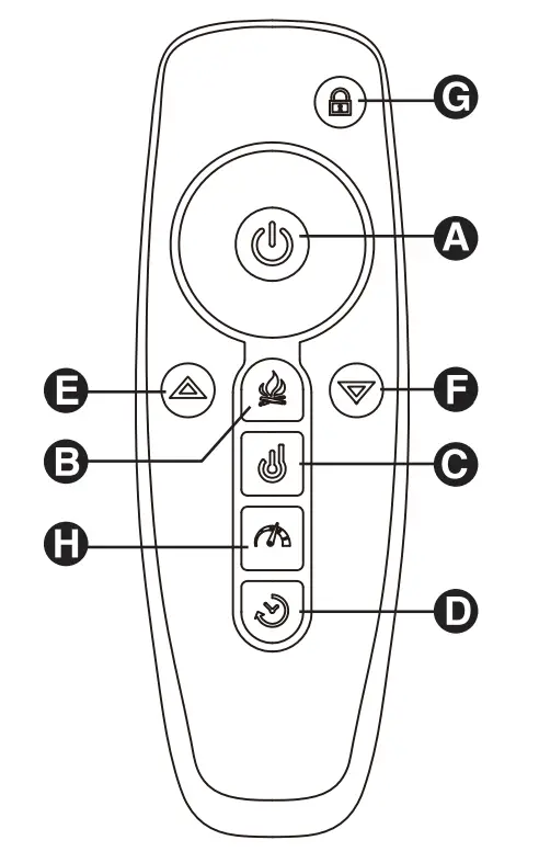 TURBRO EF26-PB 26 Inch Infrared Quartz Electric Fireplace Log Heater - Remote control