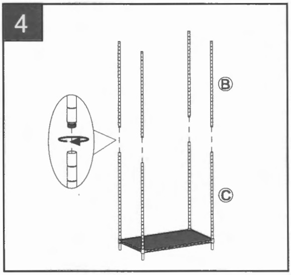 TURING EVC5FD Cloud Dome Camera Installation - the bottom poles