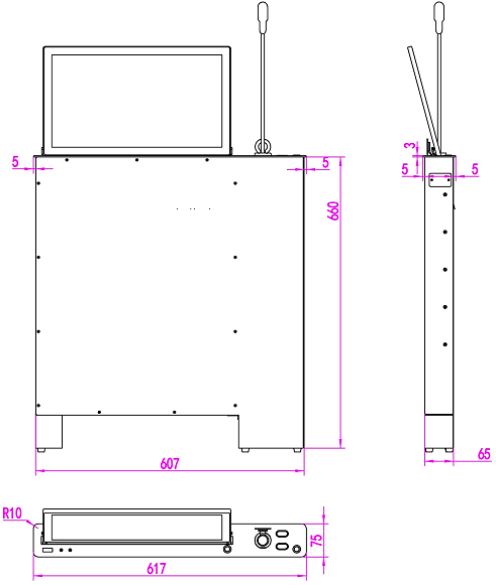 Temas-Teknoloji-LS17RM-Motorized-Retractable-Monitor-lift-with-Microphone-fig-5