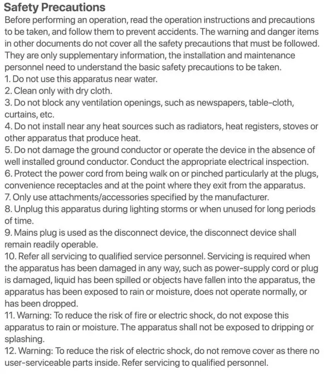 Tenda TEG1050F 480GE 2SFP Ethernet Switch Installation Guide - Safety and statement