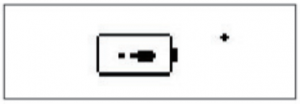 The alert that the battery is too low to enter into sports mode