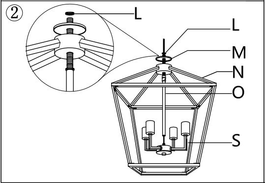 Tidoin-4-Light-Black-Iron-Ceiling-Lamp-Chandelier-Pendant-with-Geometric-Cage- (6)