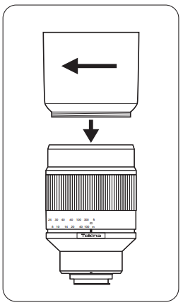Tokina SZ 300mmPRO Reflex F7 1 MF CF Lens - Lens Hood