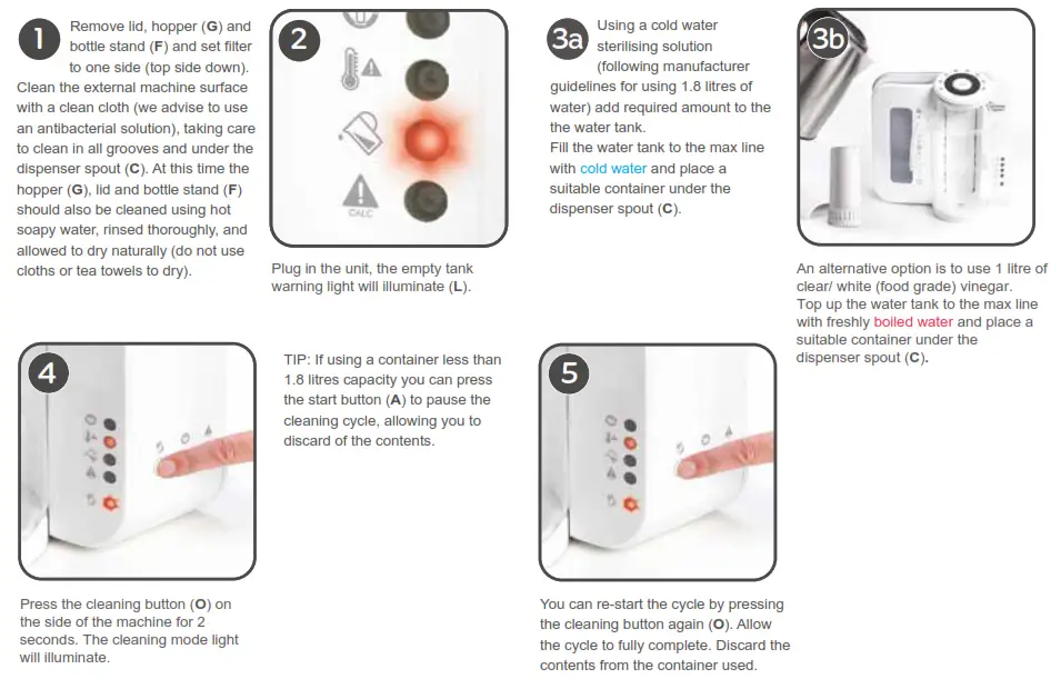 Tommee Tippee Perfect Prep Machine - CLEANING
