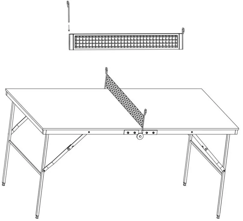 Trekkrunner 153-1-6 Mini Table Tennis Table - net