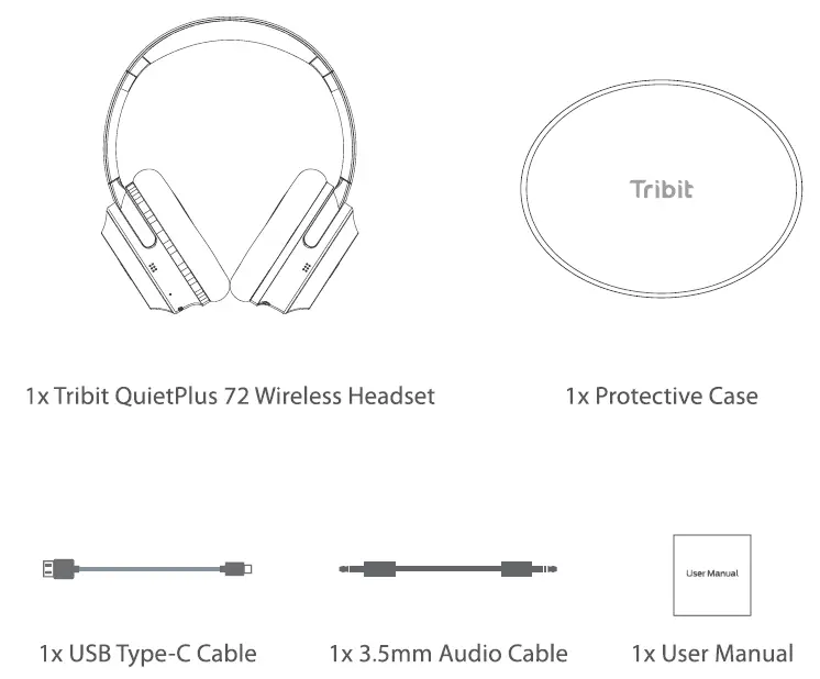 Tribit QuietPlus 72 ANC Headphones 1