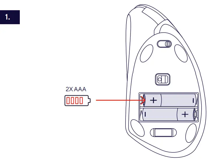 Trust 22879 Ergonomic Wireless Mouse - Parts 1