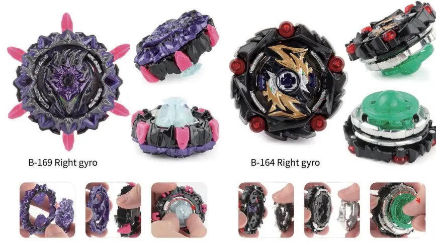 TuKIIE B09DPWG1LQ 8 Battling Tops Burst Gyro Toy Set - fig3