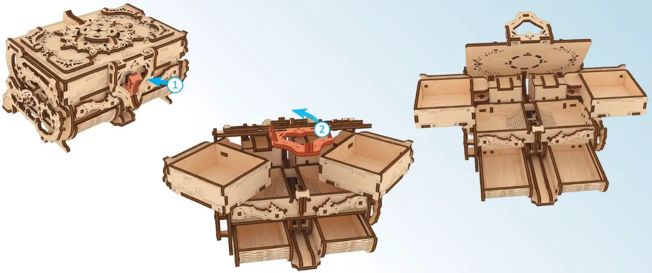 UGEARS 70089 3D DIY Wooden Puzzle Box - parts23