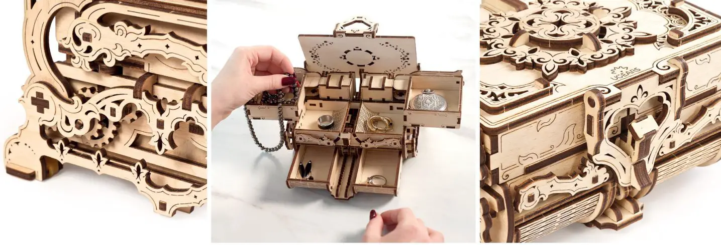 UGEARS 70089 3D DIY Wooden Puzzle Box - parts24