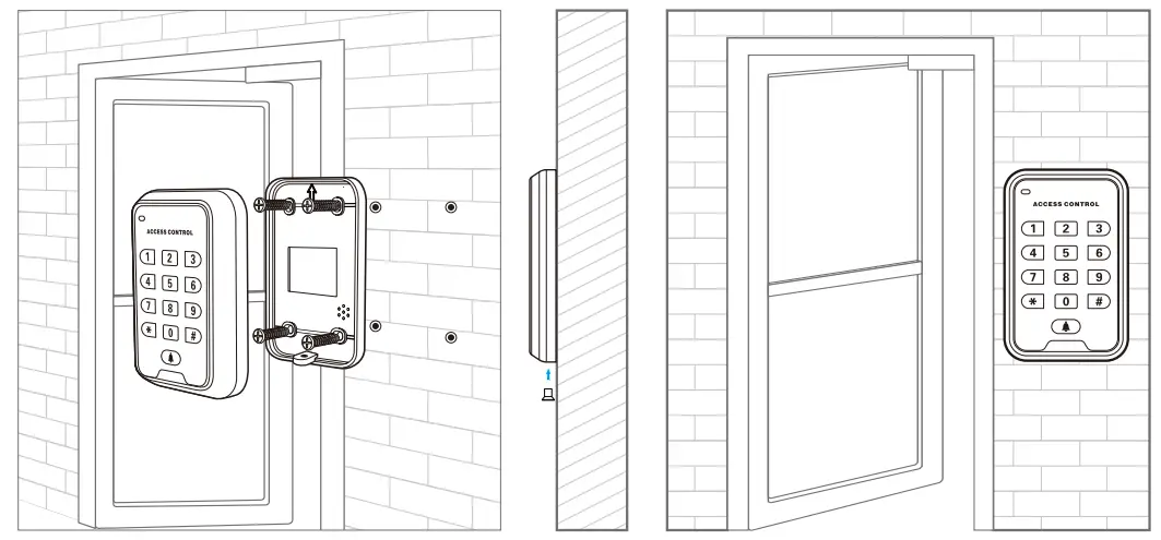 UHPPOTE A02 125KHz RFID Standalone Door Access Control Keypa - Wall