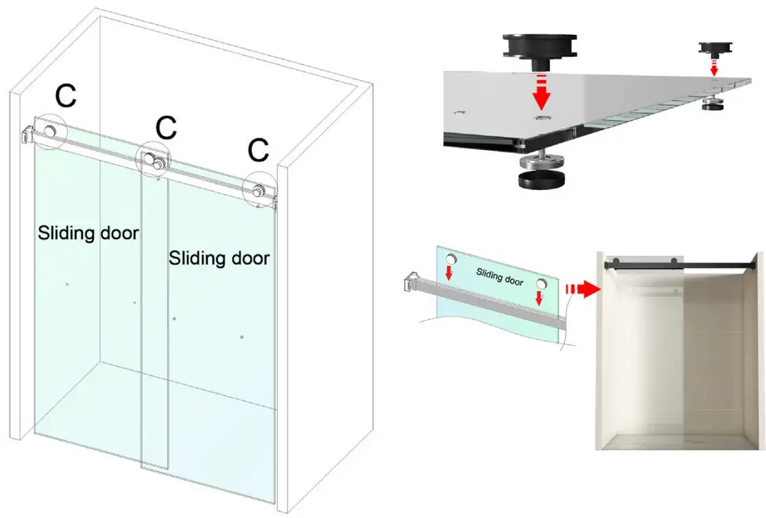 UTEIWF 470 Shower Doors Frameless - Installation Step 7
