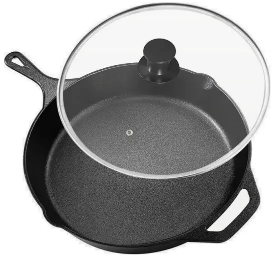 UTOPIA KITCHEN Saute Fry Pan Pre Seasoned Cast Iron Skillet