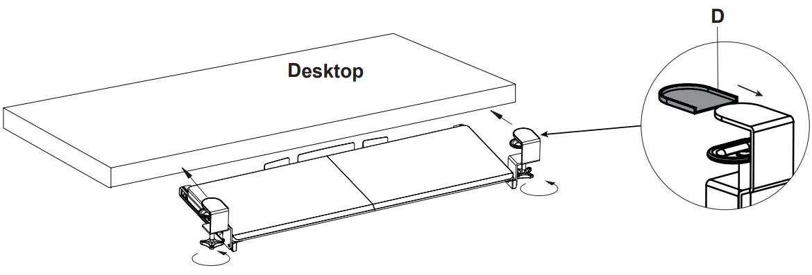 V I V O KB05ES Small Keyboard Tray - Place Pads