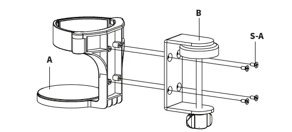 V I V O-MOUNT-CUP1-Clamp-on-Desk-Cup-Holder-fig- (5)