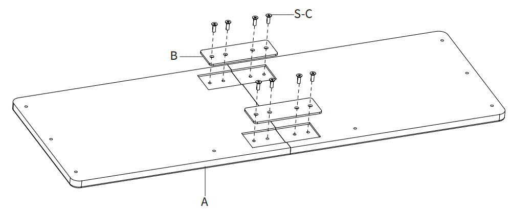 V I V O-MOUNT-KB05P-Clamp-on-Keyboard-Tray-with-RGB-Pad-fig-5