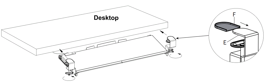 V I V O-MOUNT-KB05P-Clamp-on-Keyboard-Tray-with-RGB-Pad-fig-9