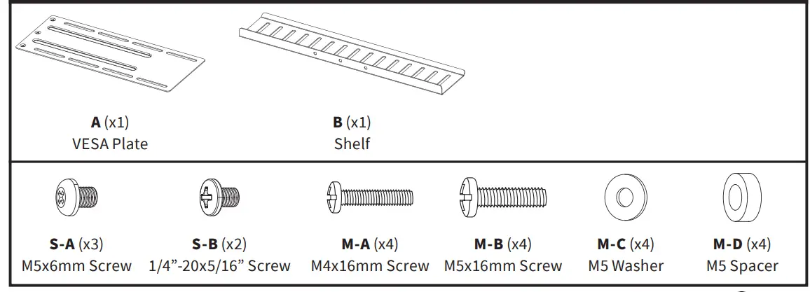 V I V O MOUNT-LS16A Livestream Accessory VESA Shelf - Fig