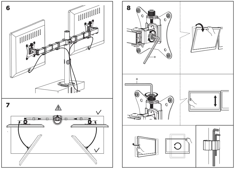 V SEVEN DM1GCD Clamp Mount for Monitor - Figure