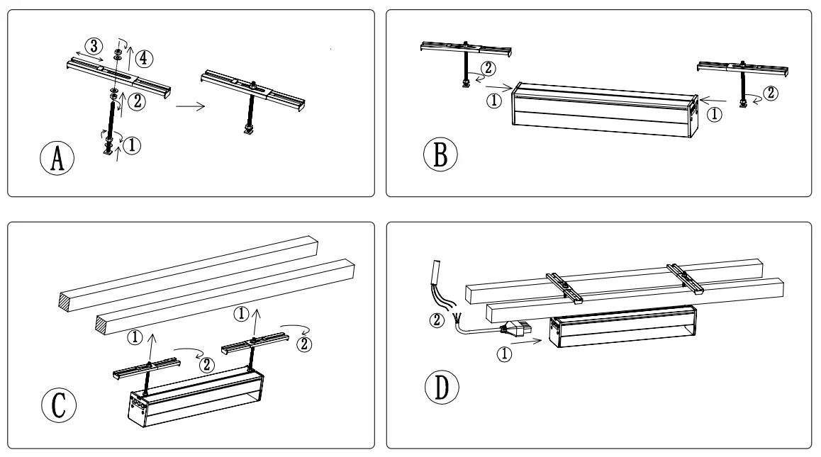 V TAC VT 4140 LED Linear Light - Recessed