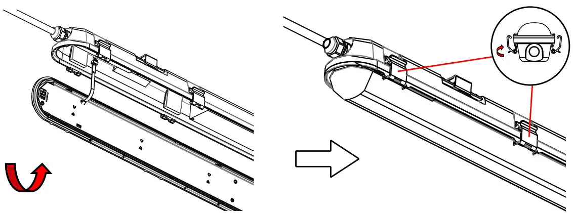 V TAC VT 60018 LED Ceiling Tube - SINGLE UNIT INSTALLATION INSTRUCTIONS 6