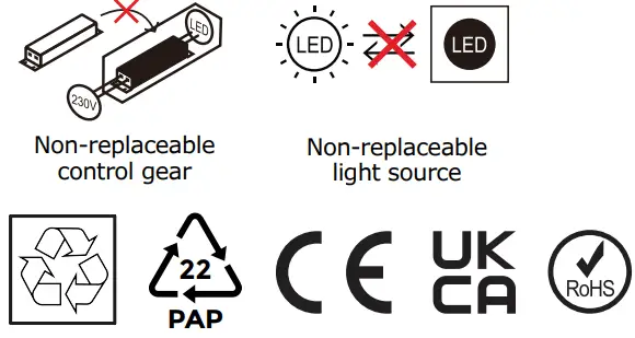 V TAC VT 7309 LED Designer Surface Pendant - replaceable