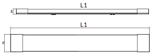 V-TAC VT-8315 LED Prismatic Fitting Light - Fig1