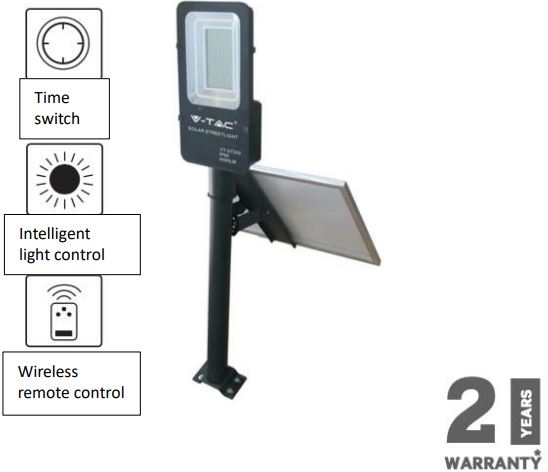 V-TAC-VT-ST300-LED-Solar-Street-Light-FIG-1