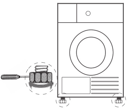VALBERG FD W566C Heat Pump Dryer - Level Adjusting1
