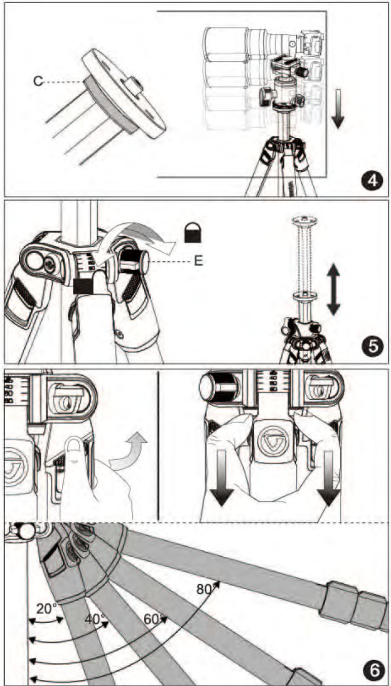 VANGUARD ALTA PRO 2 Aluminum Alloy Tripod Ki - Figure 2