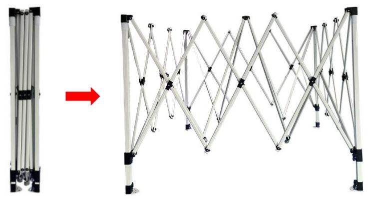 VEVOR AF5.1 Canopy Tent User Manual - Place the support in its original state on the ground first