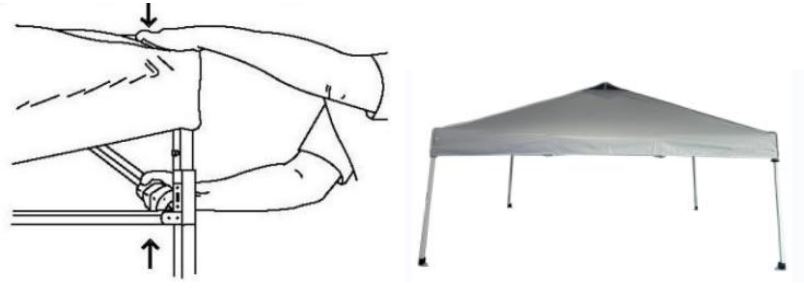 VEVOR AF5.1 Canopy Tent User Manual - Push up the switch