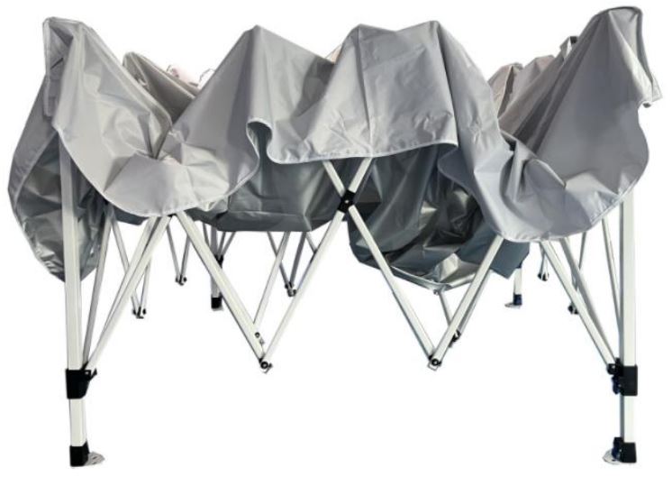 VEVOR AF5.1 Canopy Tent User Manual - Put the tarp over the top