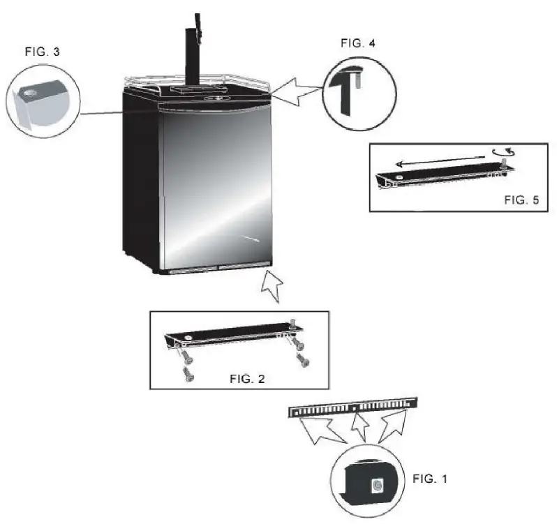 VEVOR BF163A Beer Kegerator Single Tap Draft Beer Dispenser-fig-2