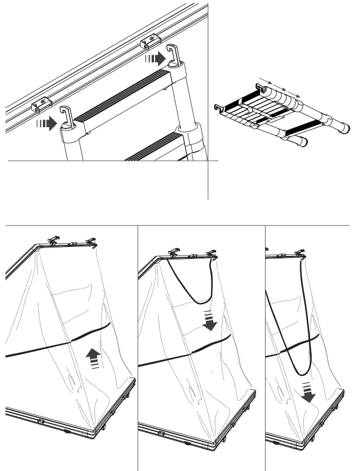 VICKYWOOD CUMARU 135 Aluminum Hard Shell Tent - Closing 2