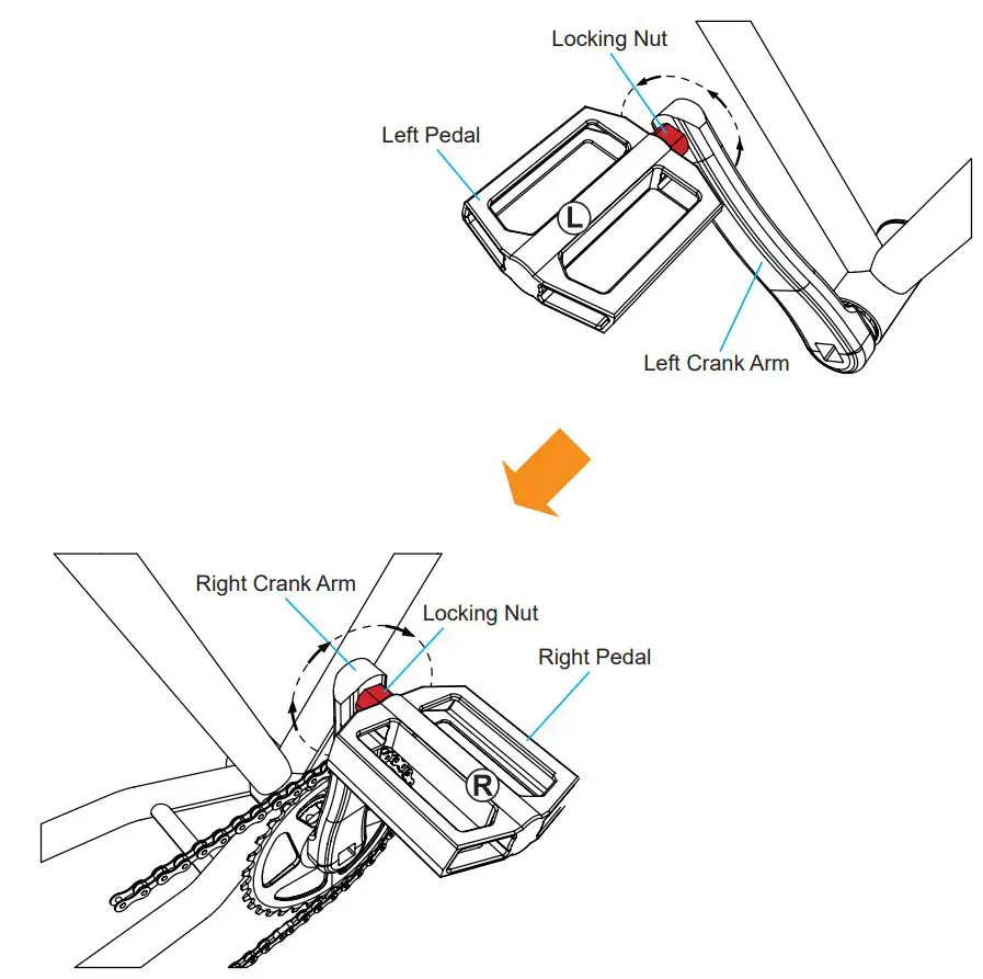 VIRIBUS V20231208 Beach Cruiser Bike for Women User Manual - Installing the Pedals