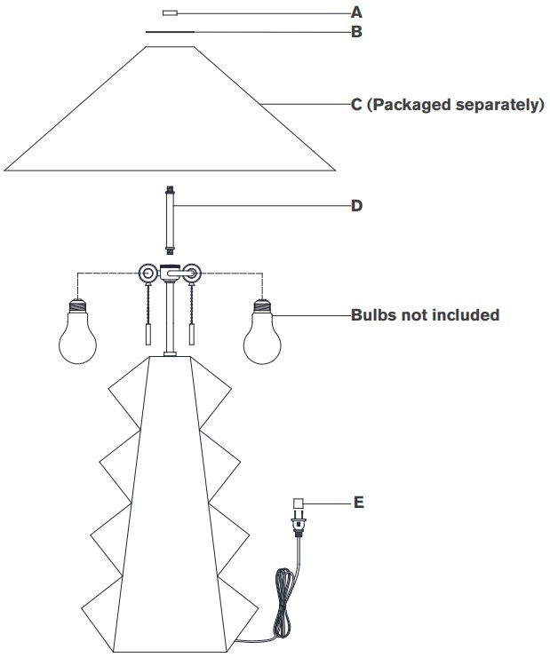 VISUAL COMFORT KW3681ACOL Large Table Lamp - fig 1