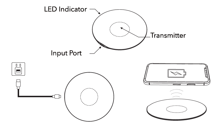 VITAL 8094513 QI Wireless Charger with Quick Charge 1